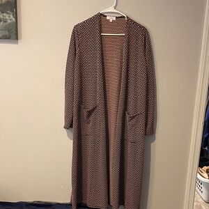 LuLaRoe Black and White Patterned Cardigan